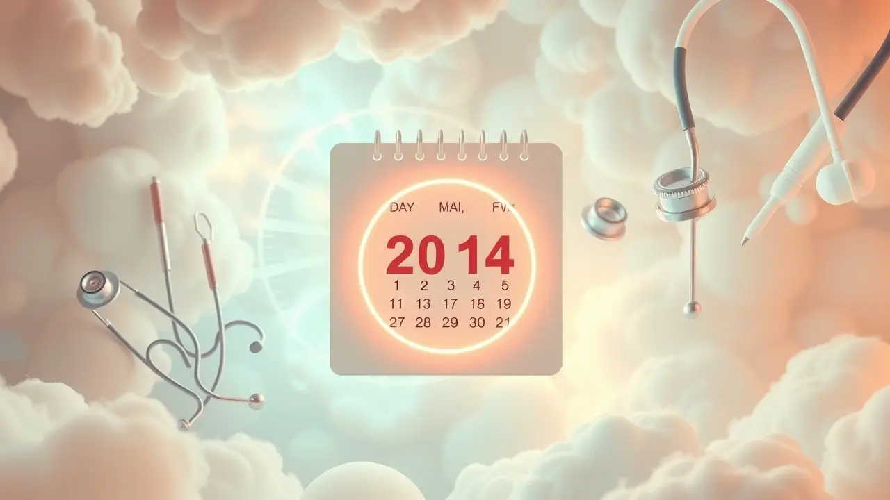 Sonhar com Data de Cirurgia: Descubra o Significado Oculto Calendário onírico com data de cirurgia destacada.