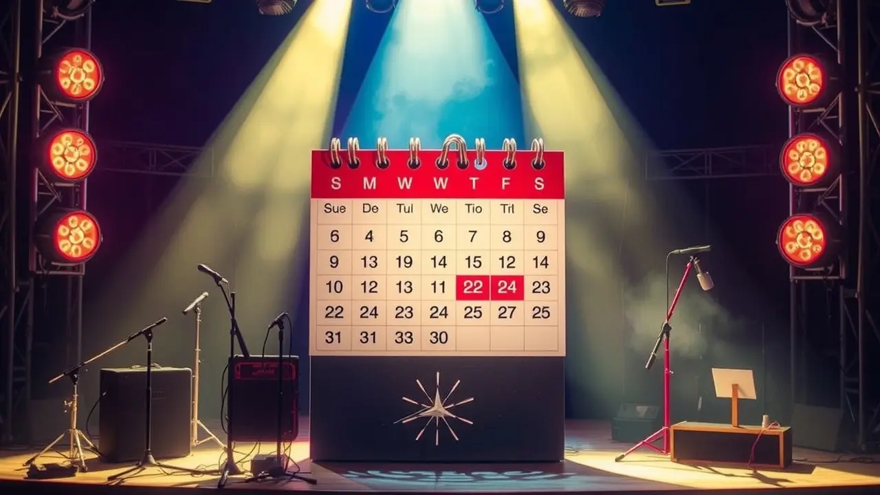 Sonhar com data de show