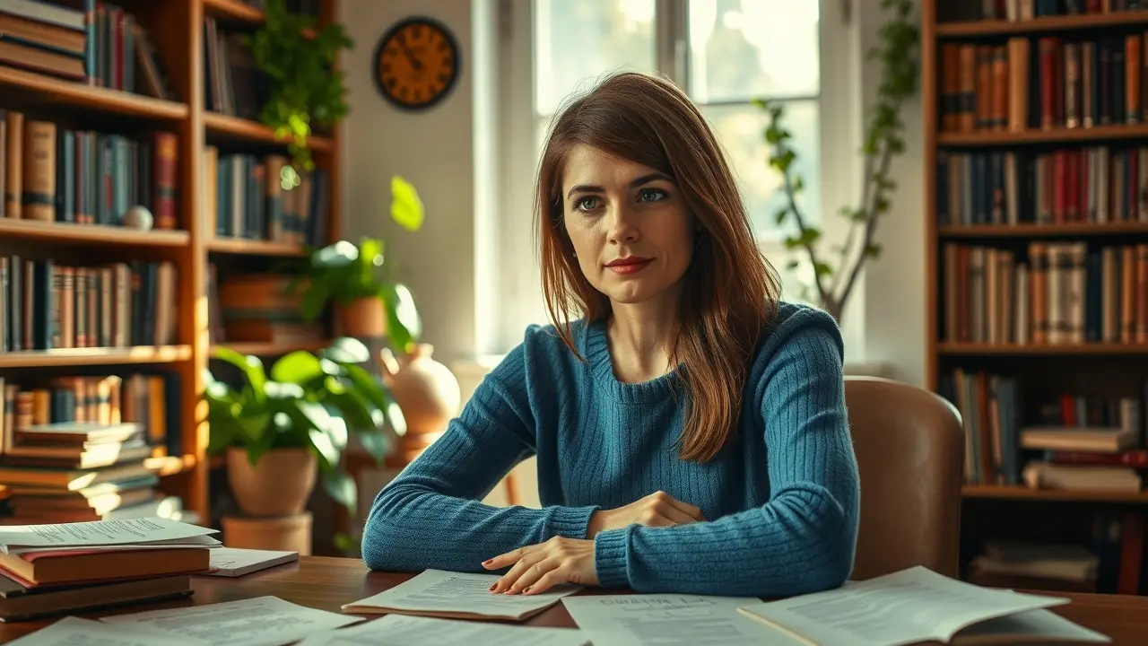 Sonhar com Débora Falabella: Descubra o Significado! Mulher refletindo sobre sonhos com Débora Falabella