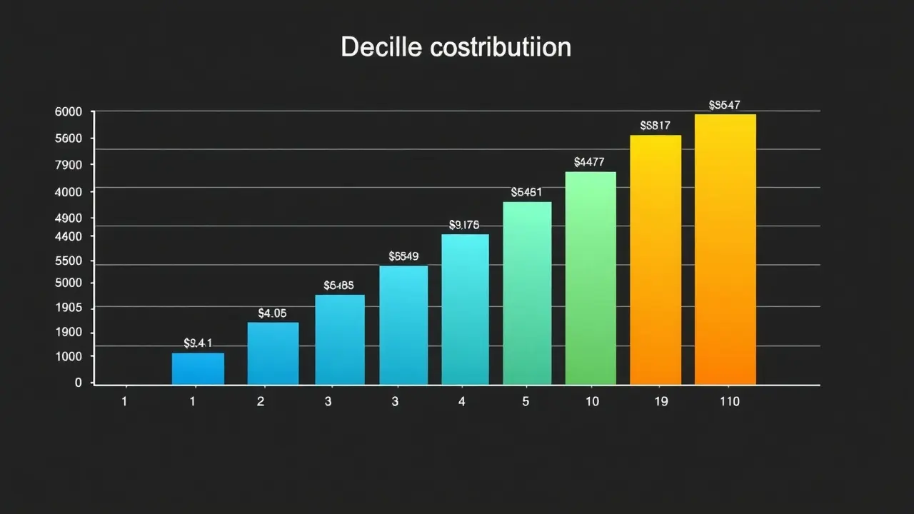 Sonhar com Decil: Desvende os Significados Ocultos Gráfico de decil representando diferentes níveis
