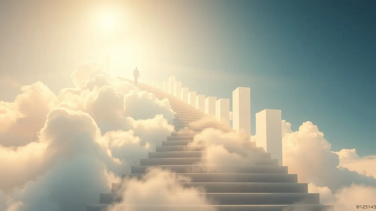 Sonhar com Degrau: Descubra o Significado e as Interpretações Sonho com escada de nuvens