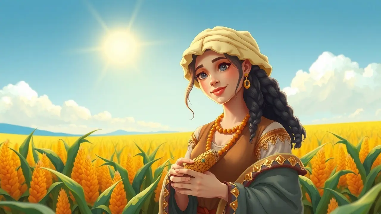 Deméter no campo de trigo