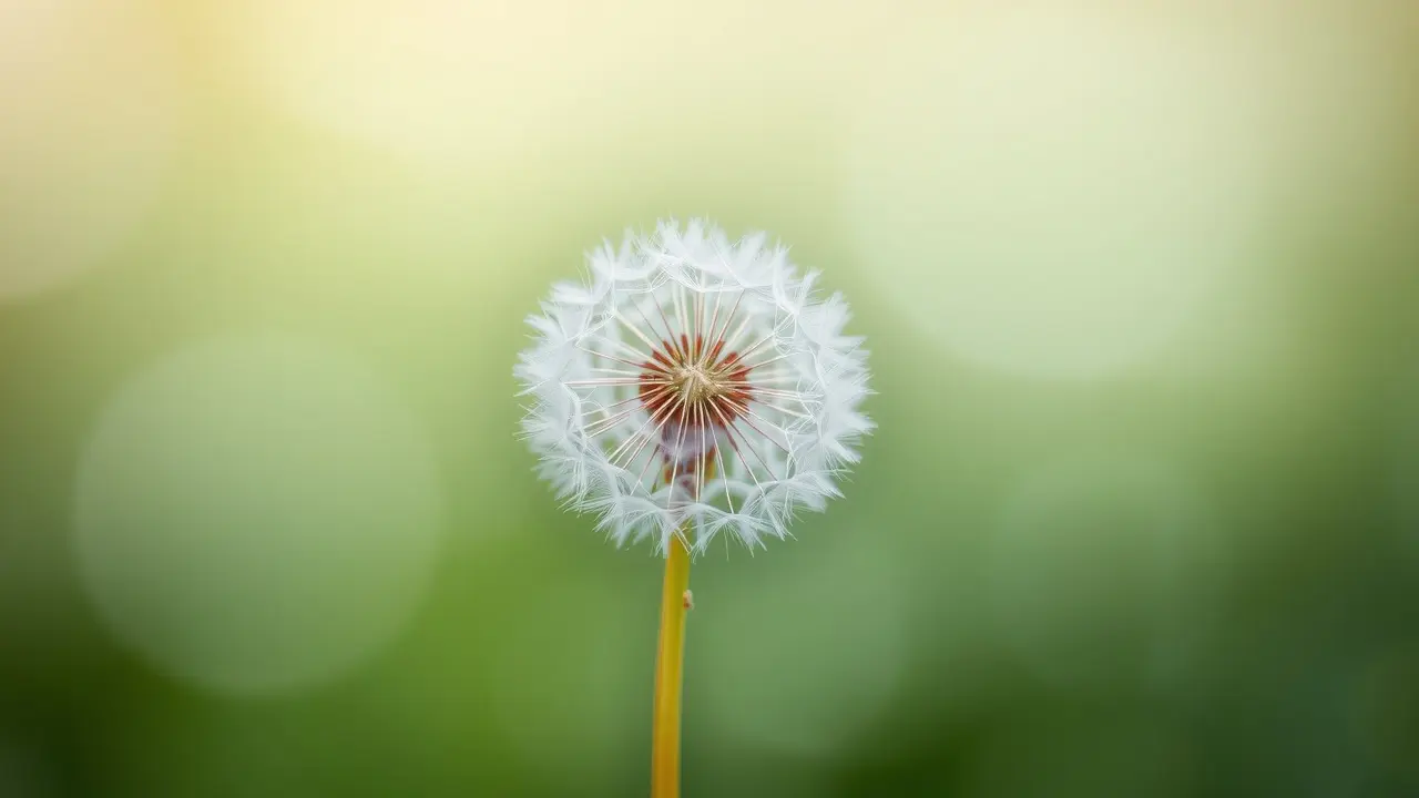 Sonhar com Dente-de-Leão: Descubra o Significado e a Simbologia Dente-de-leão com sementes prontas para voar