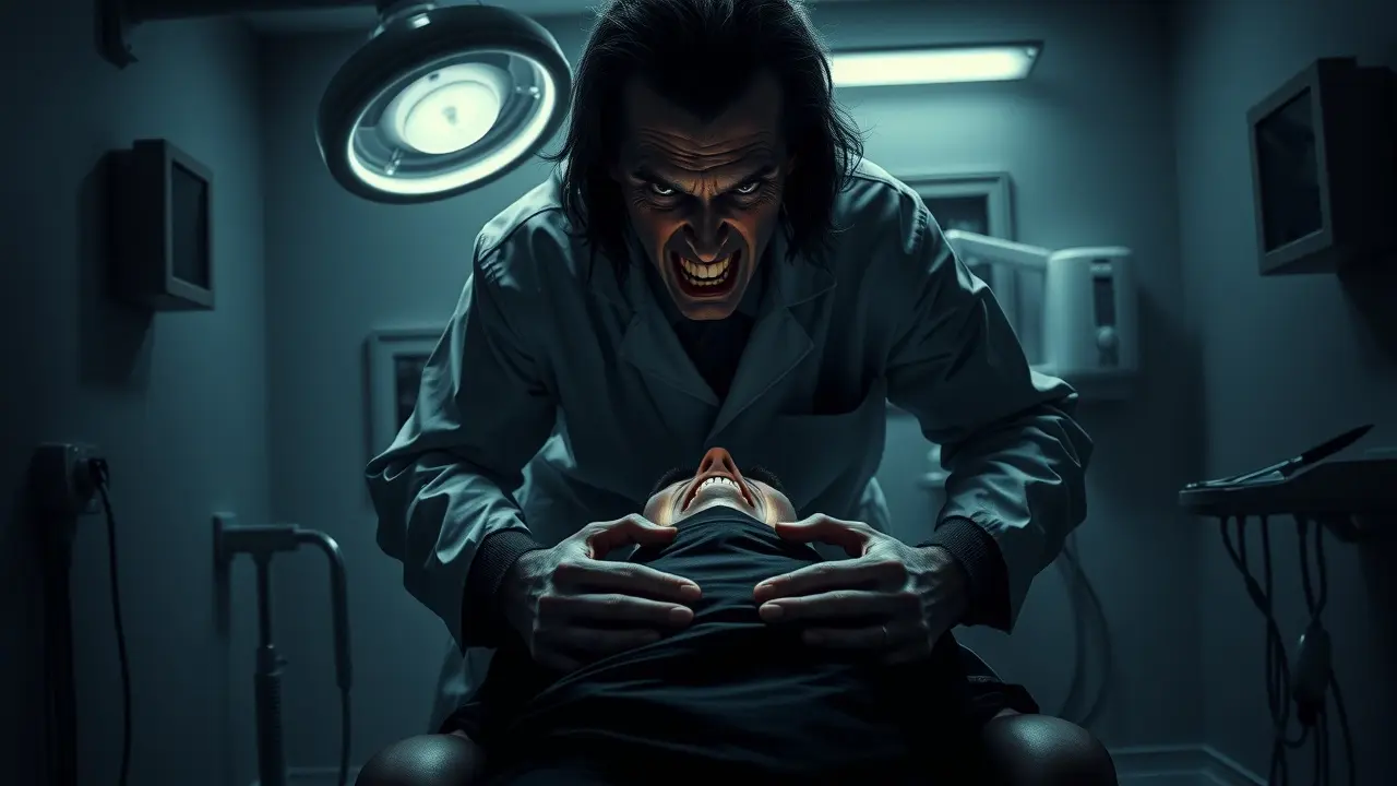 Dentista sádico em sonho perturbador.