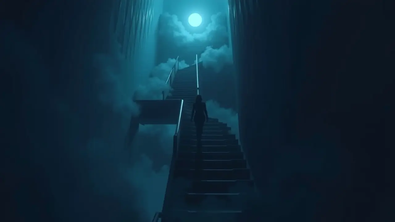 Sonhar com Descer: Descubra o Significado e as Interpretações! Pessoa descendo escada em sonho.