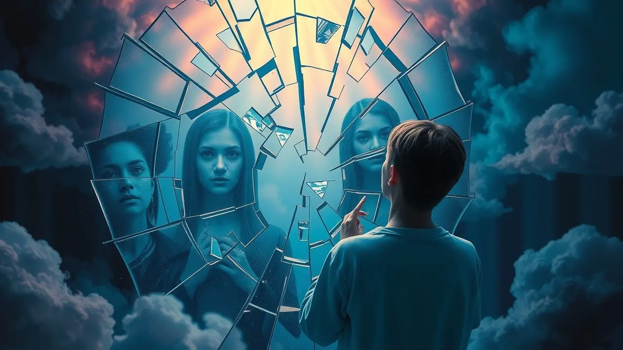 Sonho com desmitificação refletindo na mente.