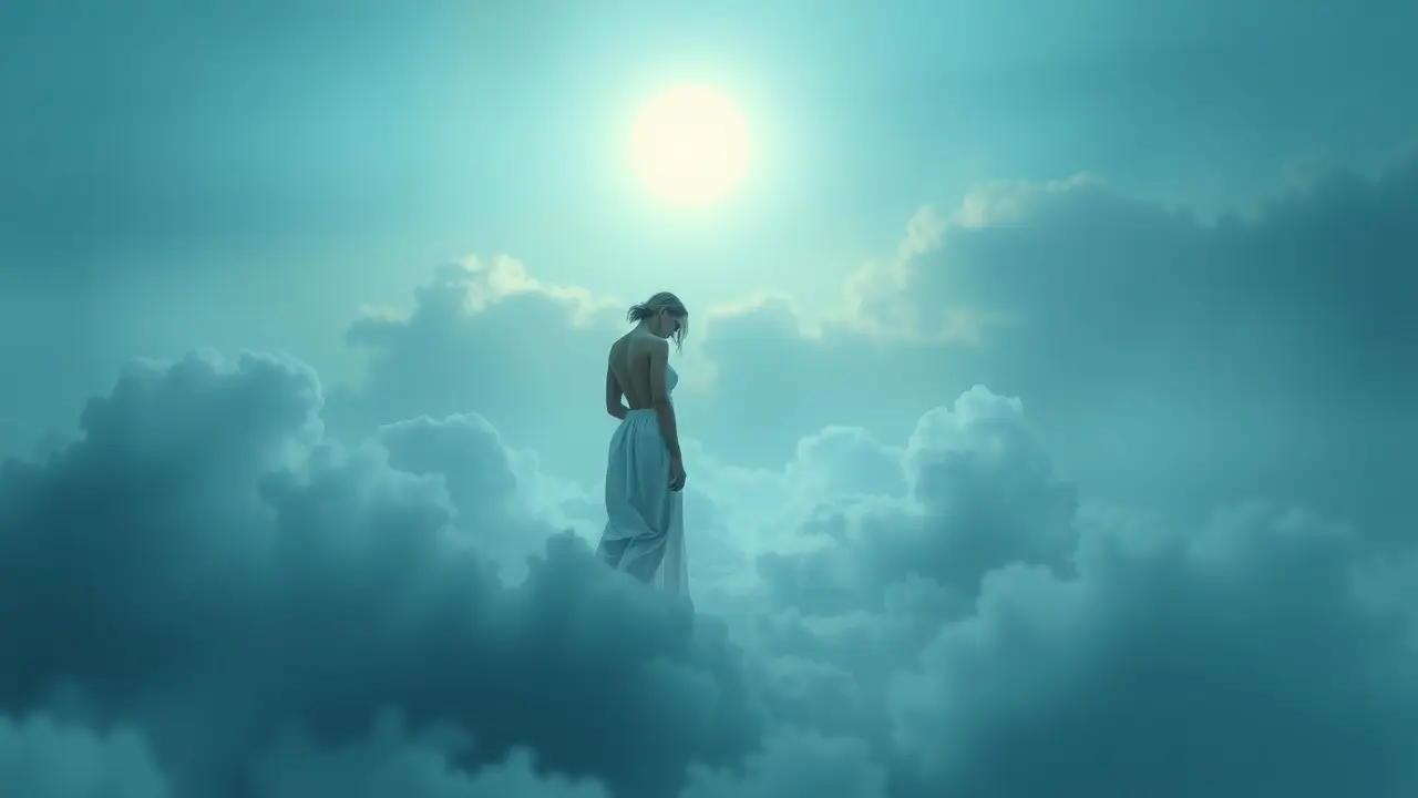 Pessoa se despir sob a luz do luar em sonho.