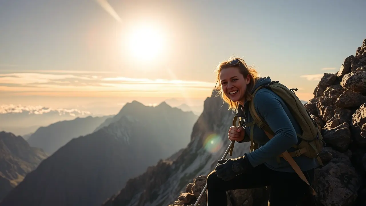 Sonhar com Determinação: Descubra o Significado e a Força Interior Pessoa escalando montanha com determinação