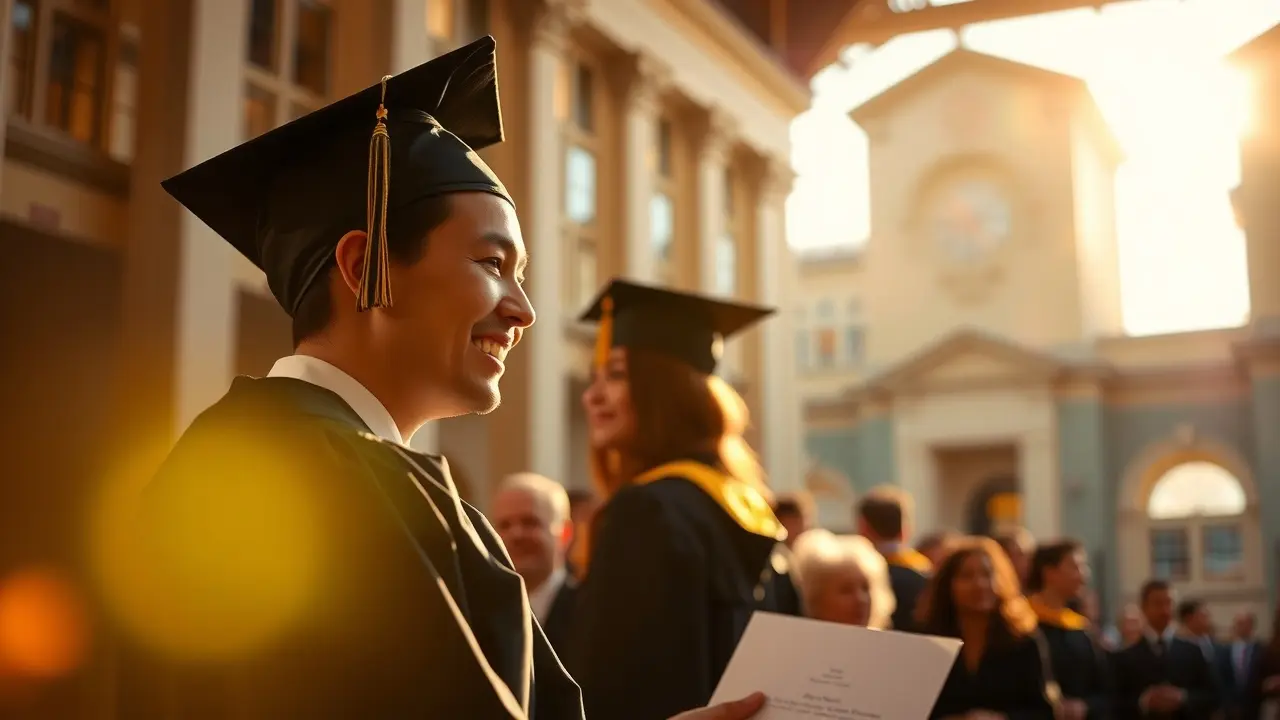 Sonhar com Diploma: Descubra o Significado e as Mensagens Ocultas Sonhadora recebendo diploma radiante