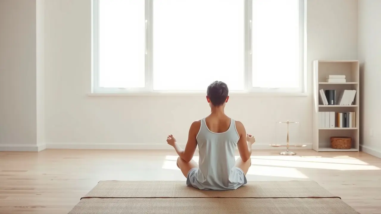 Pessoa meditando simbolizando disciplina