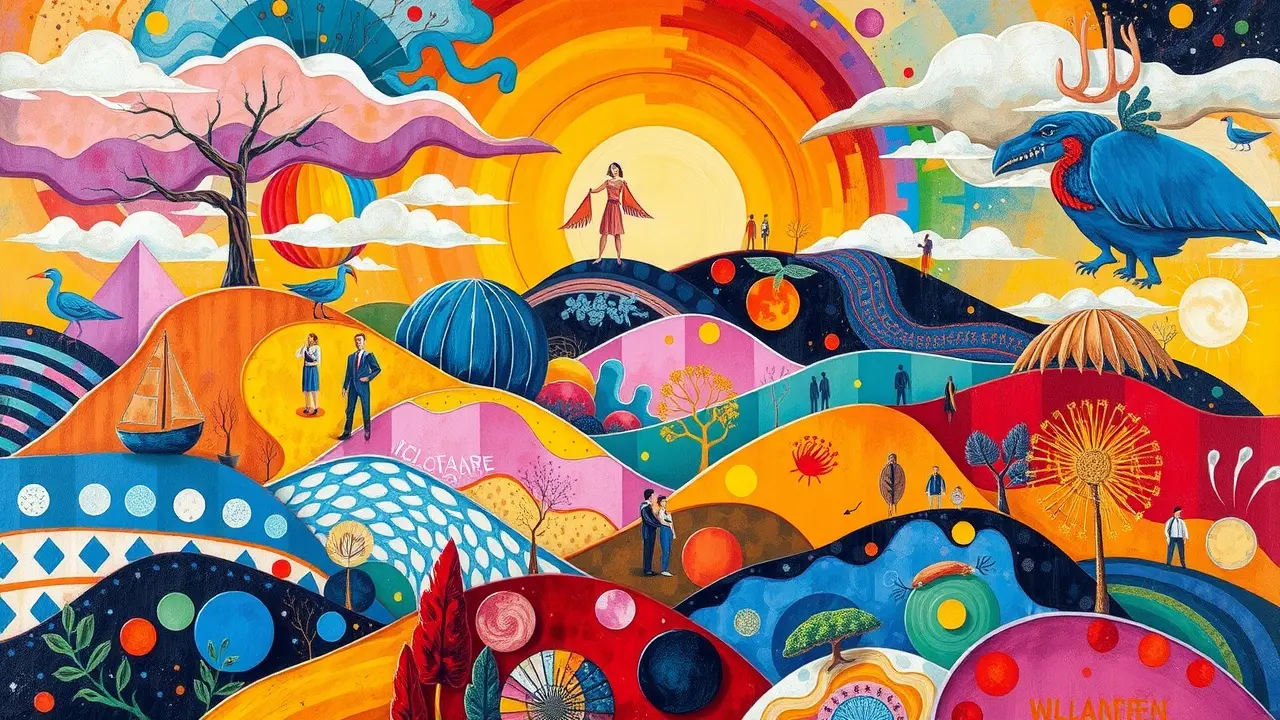 Sonhar com Diversificação: Desvende os Significados Ocultos Pintura abstrata representando diversificação.