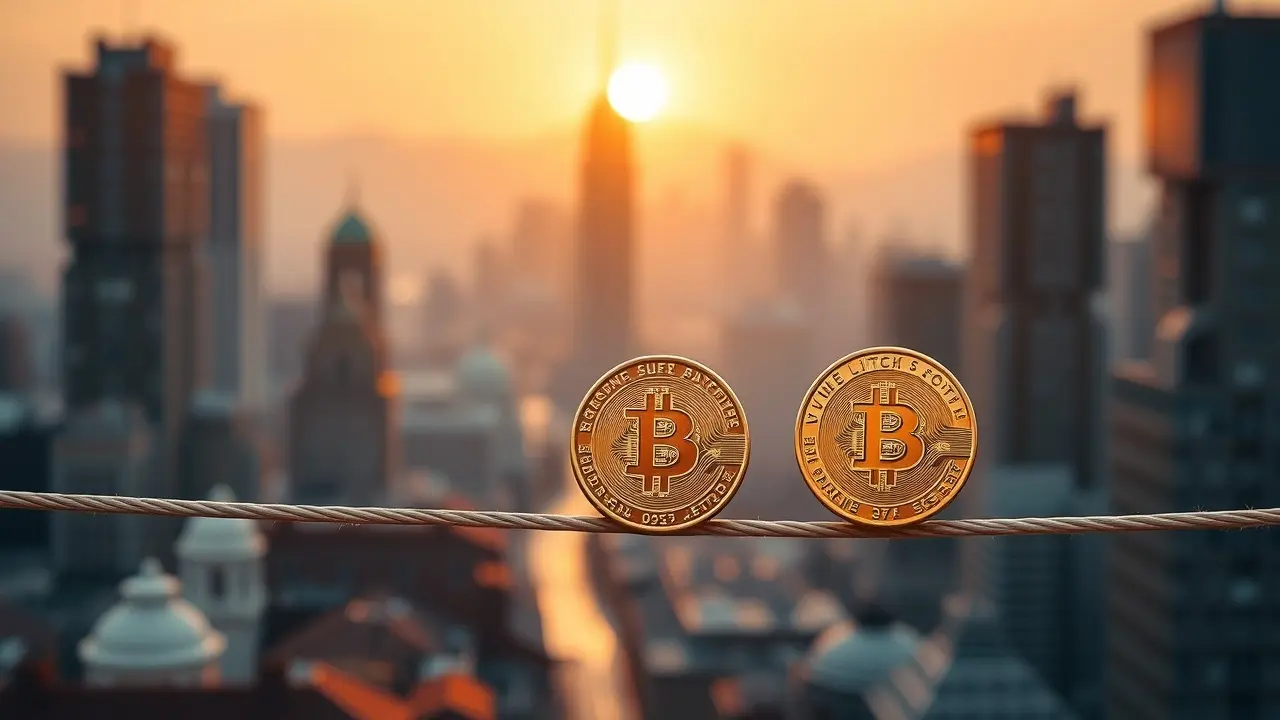 Sonhar com Dois de Ouros: Desvende os Mistérios! Duas moedas de ouro em equilíbrio, representando sonho com dois de ouros.