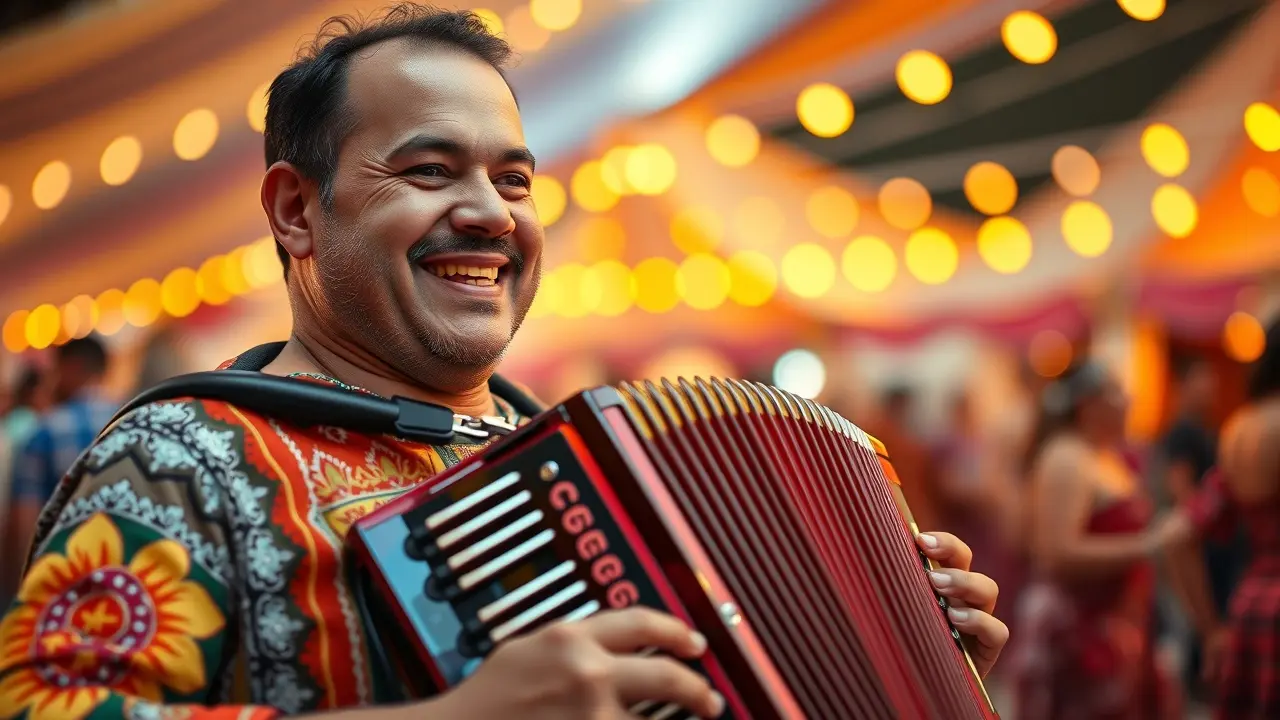 Significado de Sonhar com Dominguinhos: Interpretações e Reflexões Dominguinhos tocando sanfona em festival