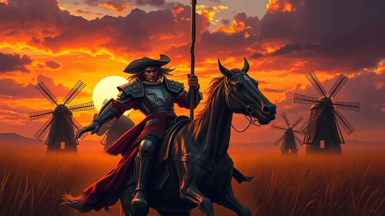 Sonhar com Dom Quixote: Significado e Interpretações Dom Quixote sonhando com aventuras.