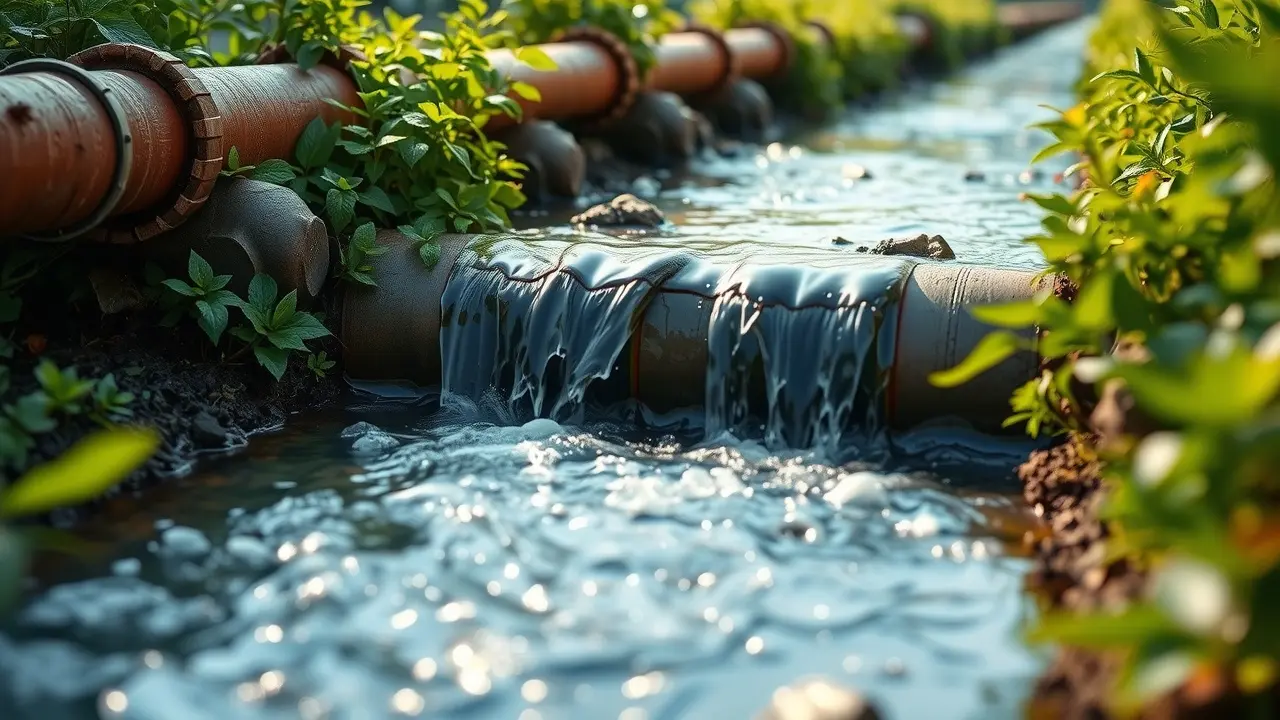 Sonhar com Drenagem: Descubra os Significados Ocultos Drenagem em meio à natureza, simbolizando limpeza e renovação.