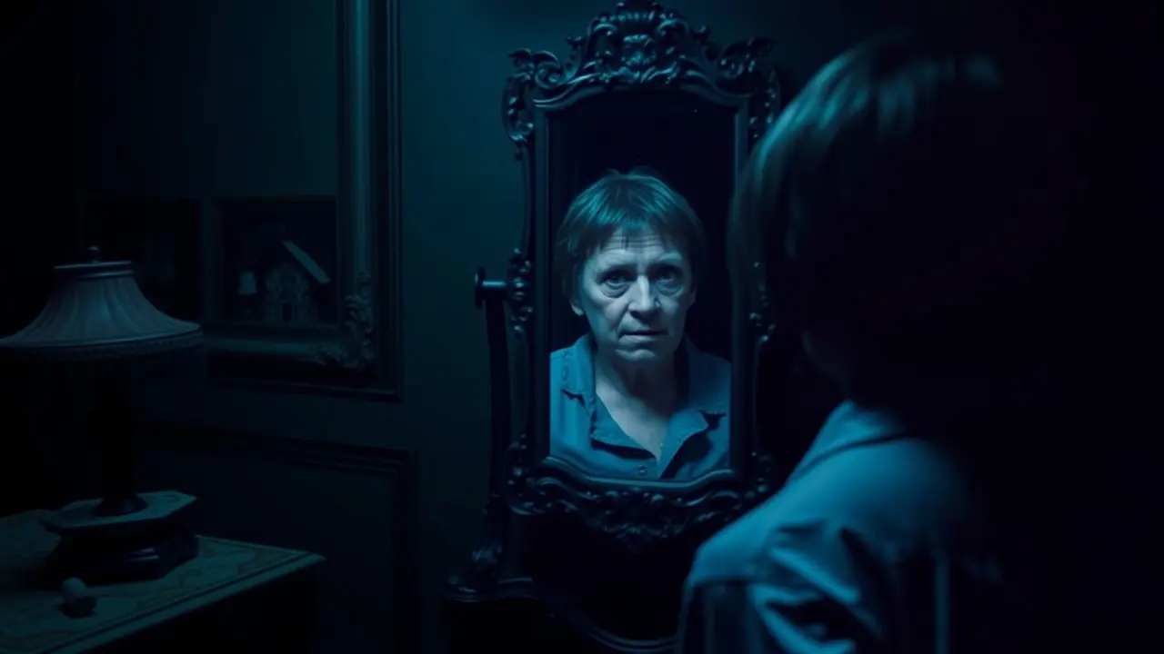 Sonho com duplo refletido no espelho.