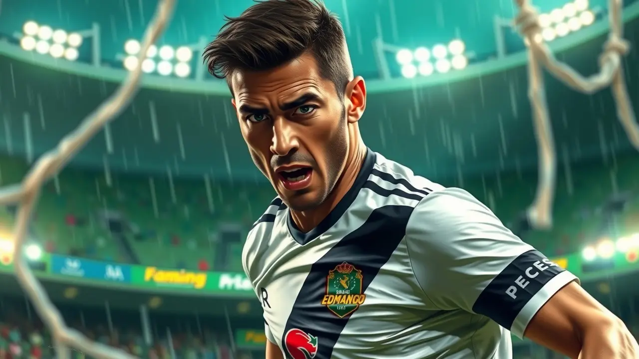 Edmundo comemorando gol no sonho