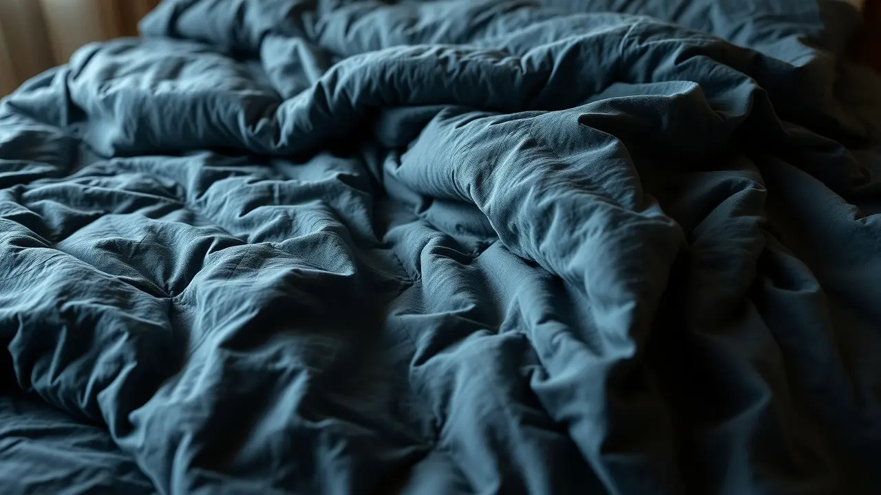 Edredom pesado azul escuro
