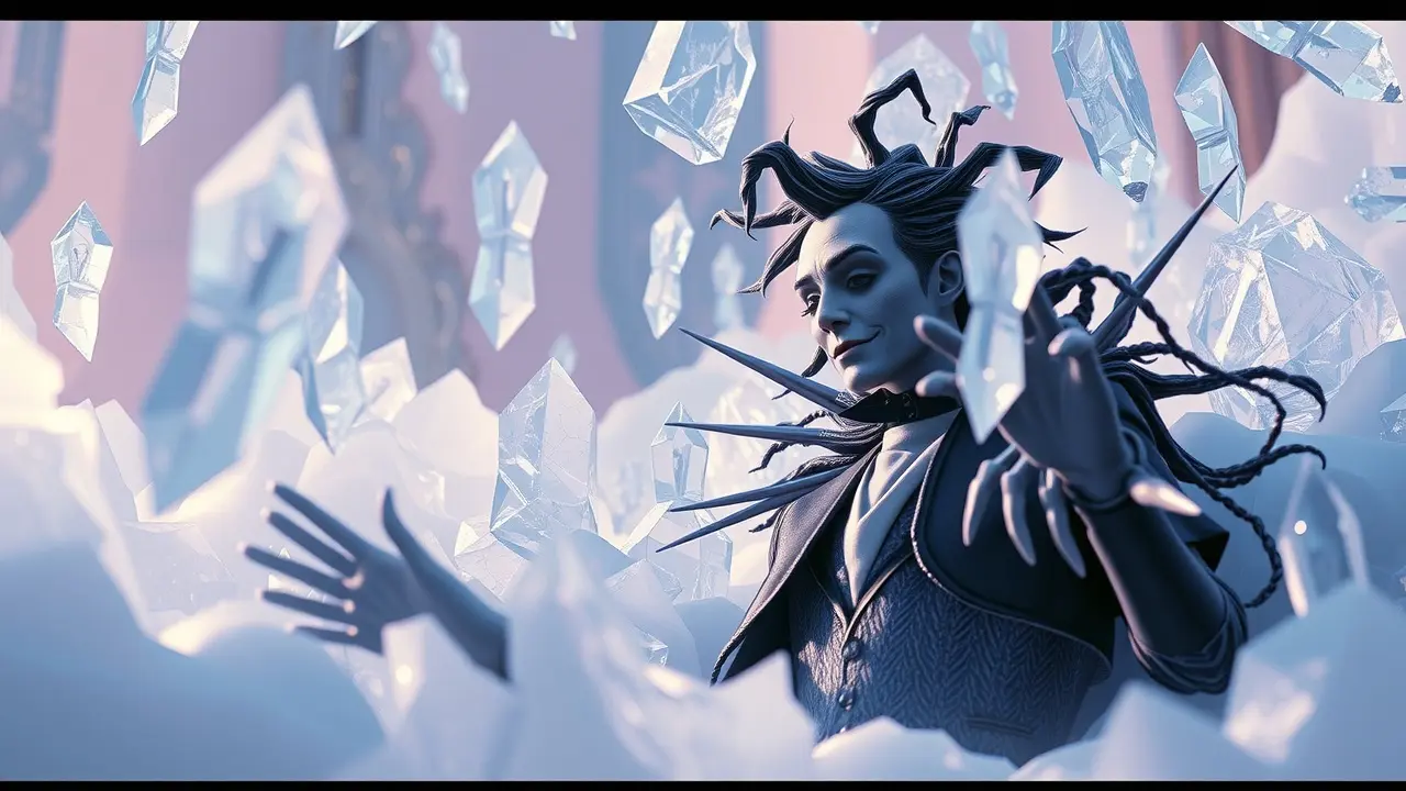 Sonhar com Edward Scissorhands: Descubra o Significado Oculto Sonho com Edward Scissorhands e esculturas de gelo.