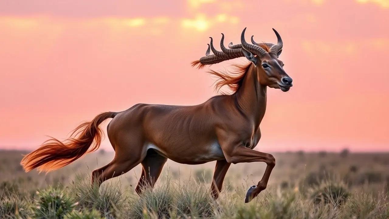 Sonhar com Elande: Desvende os Significados e Simbolismos! Elande correndo na savana