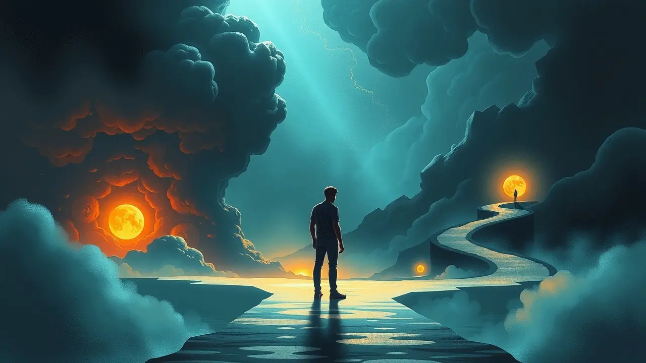 Ilustração onírica da eliminação no subconsciente.