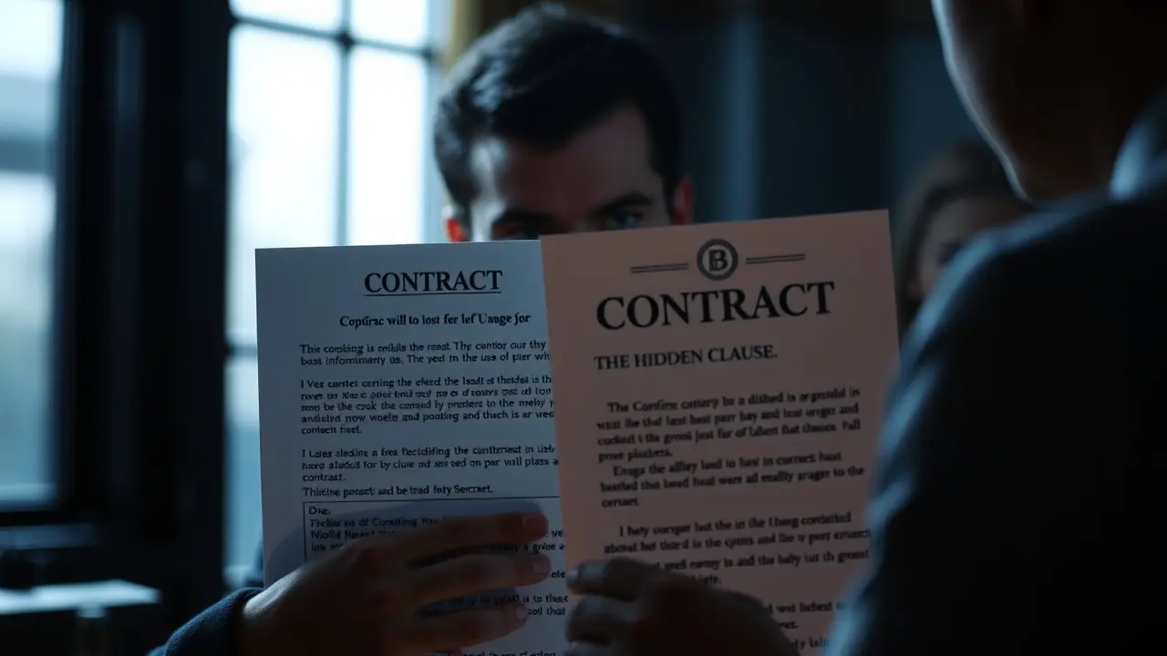 Sonhar com Embromação: Decifre o Significado e Evite Ciladas Pessoa desconfiada analisando um contrato