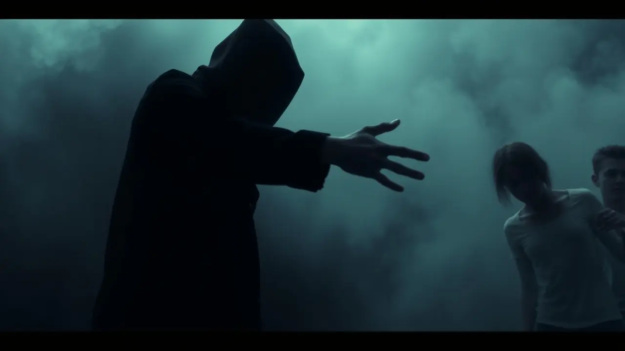 Ilustração de uma mão sombria oferecendo engano