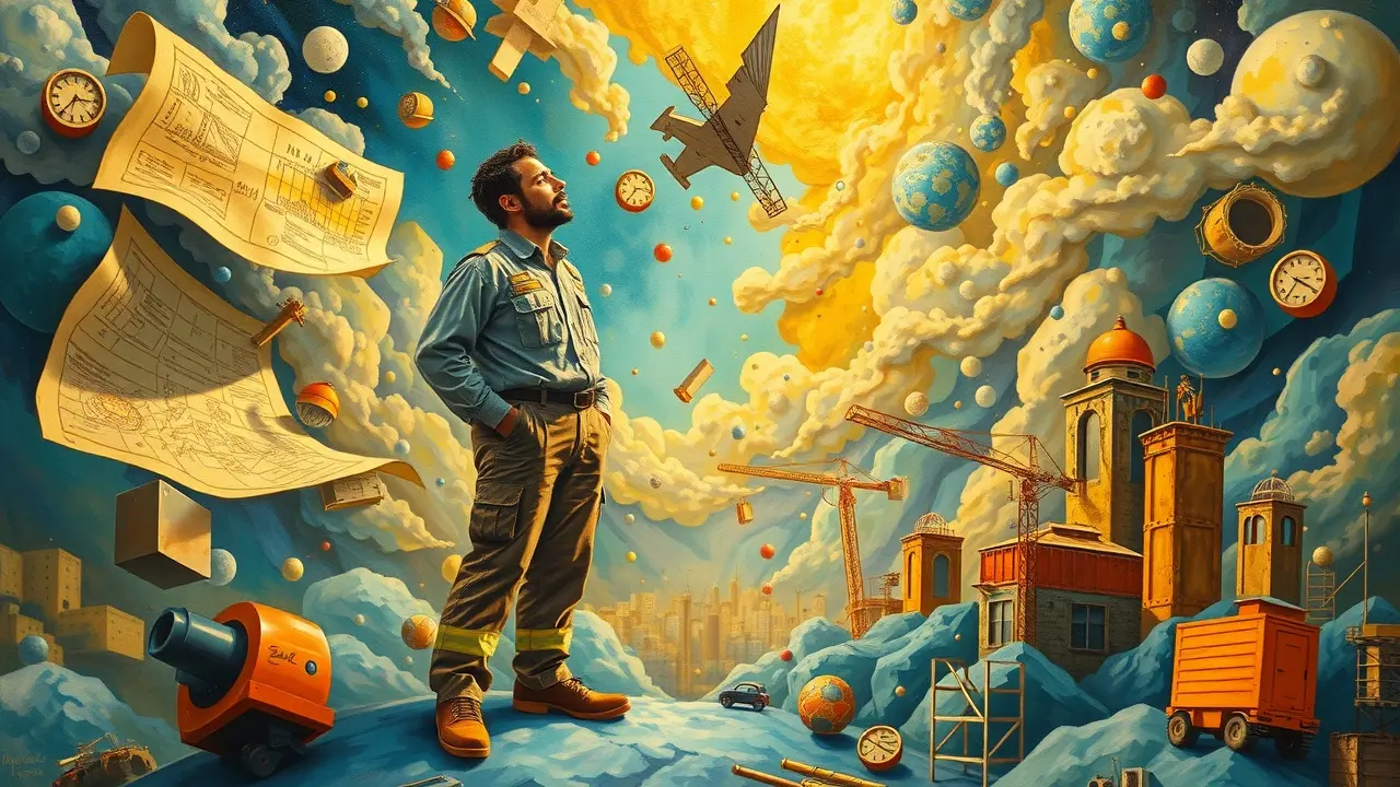 Sonhar com Engenharia: Descubra o Significado e as Mensagens Ocultas Pessoa construindo sua vida, sonho com engenharia