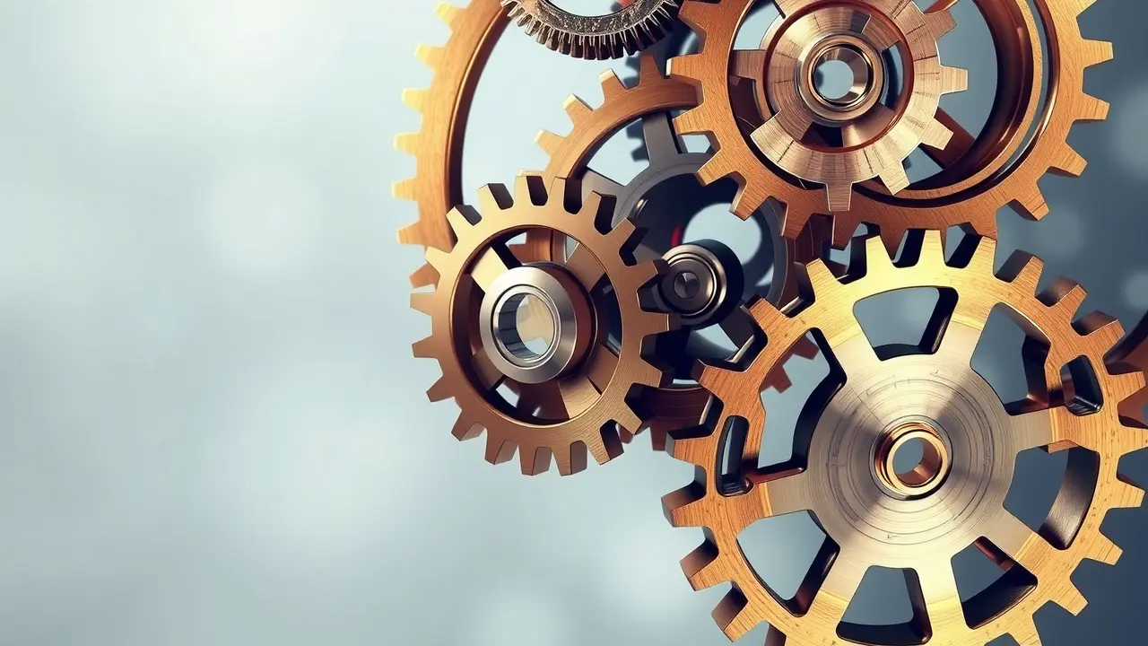 Engrenagens interligadas simbolizando processos