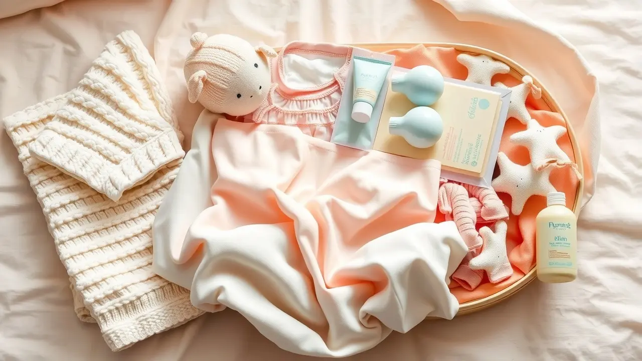 Enxoval de bebê em tons pastel