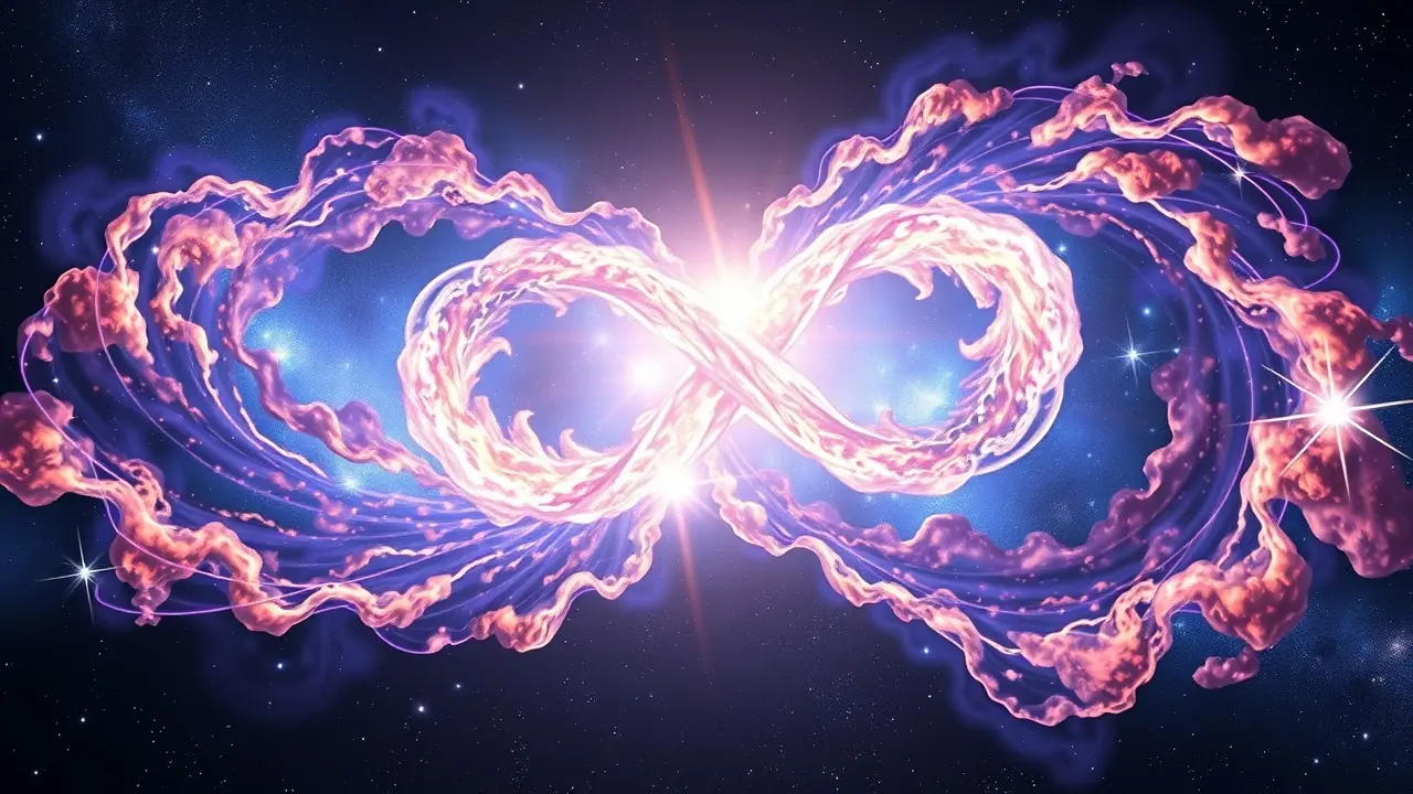Vórtice cósmico representando o infinito.