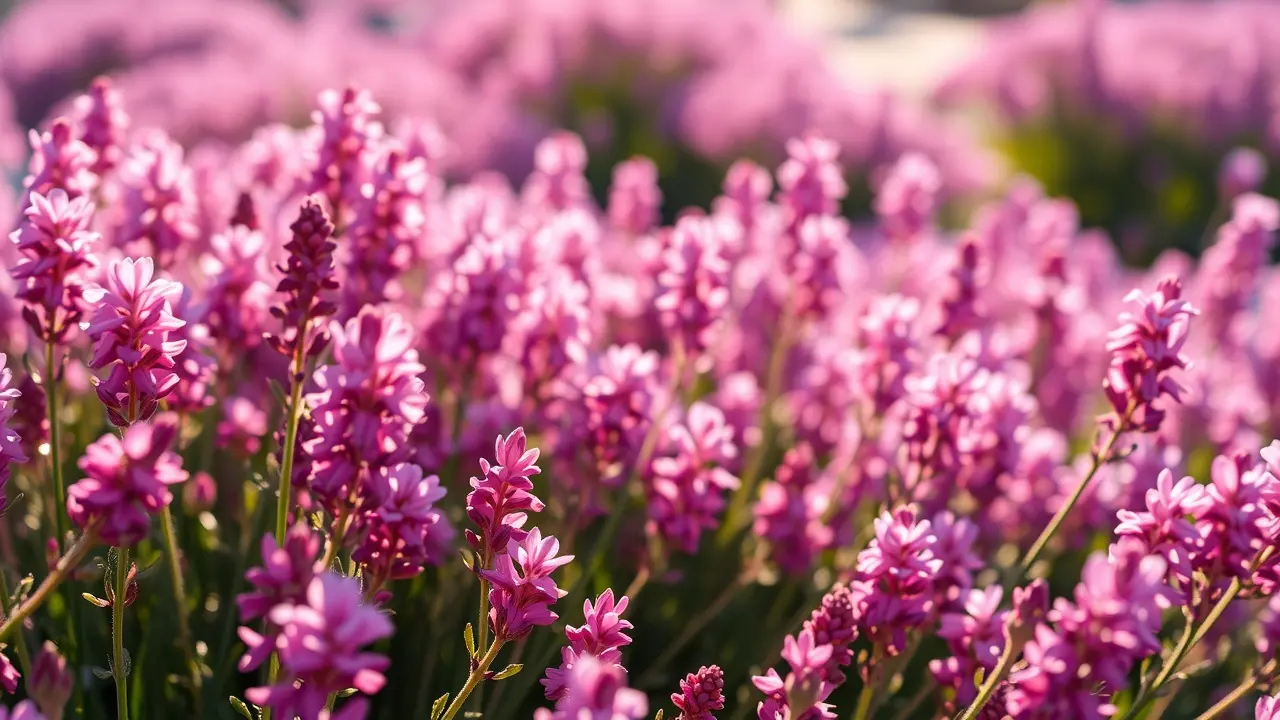 Sonhar com Erica: Descubra o Significado e as Interpretações Campo florido de Erica roxa e rosa.