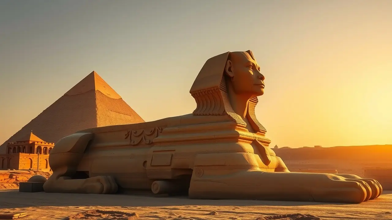 Sonhar com Esfinge: Desvende os Mistérios e Significados Ocultos Esfinge imponente no deserto egípcio