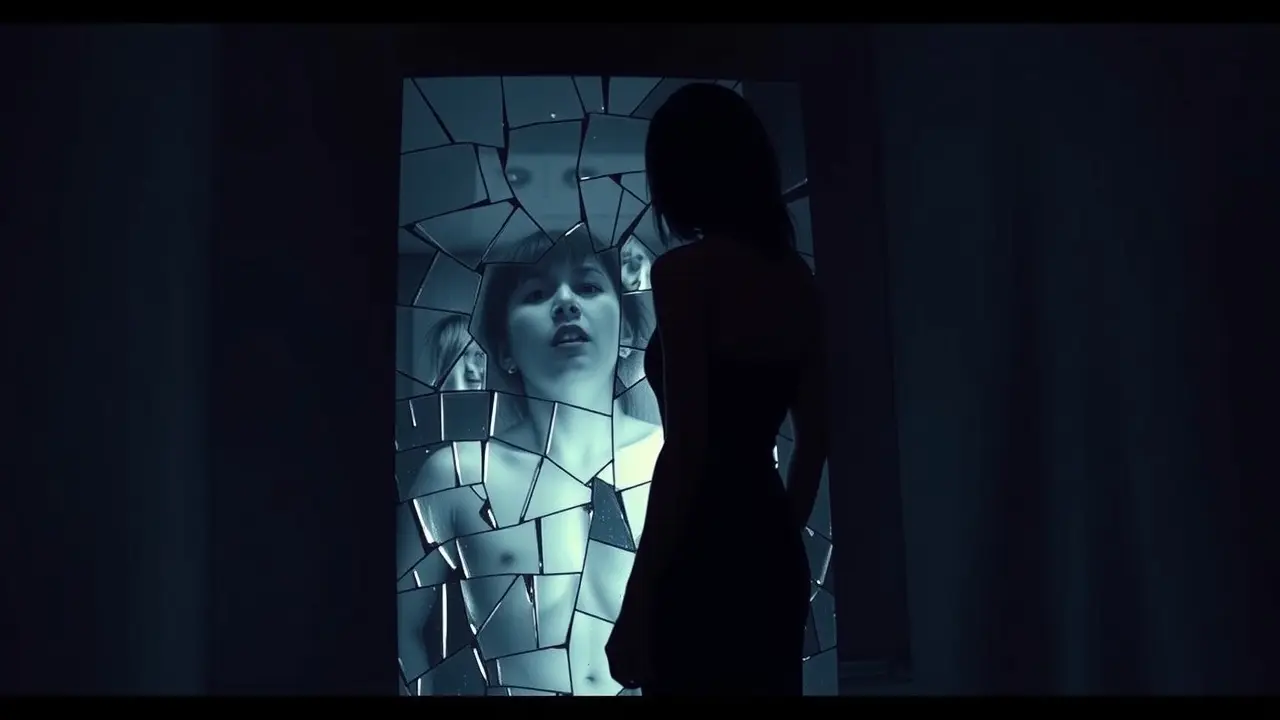 Significado de Sonhar com Espelhamento: Desvende os Segredos do Seu Inconsciente Pessoa refletida em espelho fragmentado