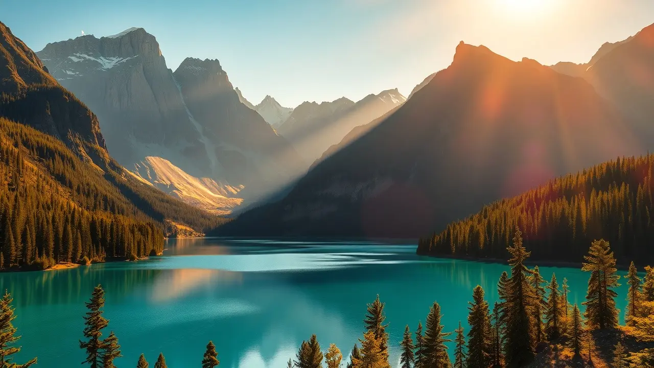 Sonhar com Esplendor: Descubra o Significado Oculto Paisagem esplendorosa sob a luz dourada.