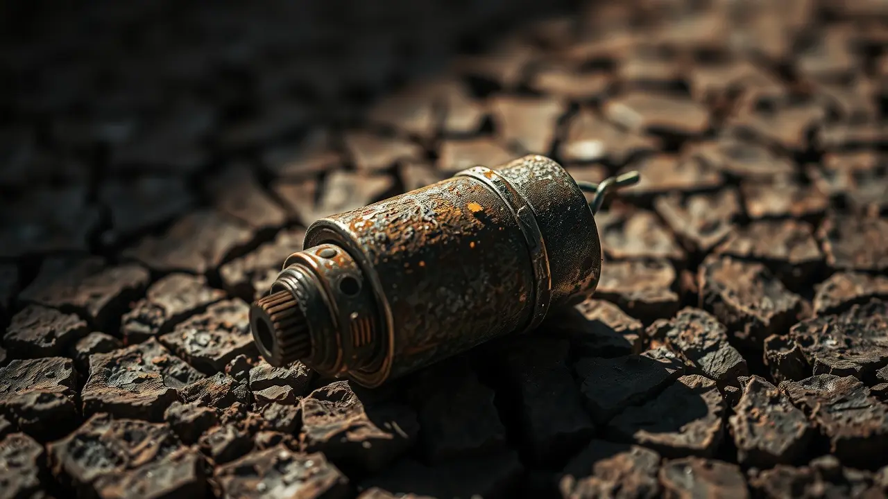 Sonhar com Espoleta: Descubra o Significado Oculto! Espoleta enferrujada em detalhe