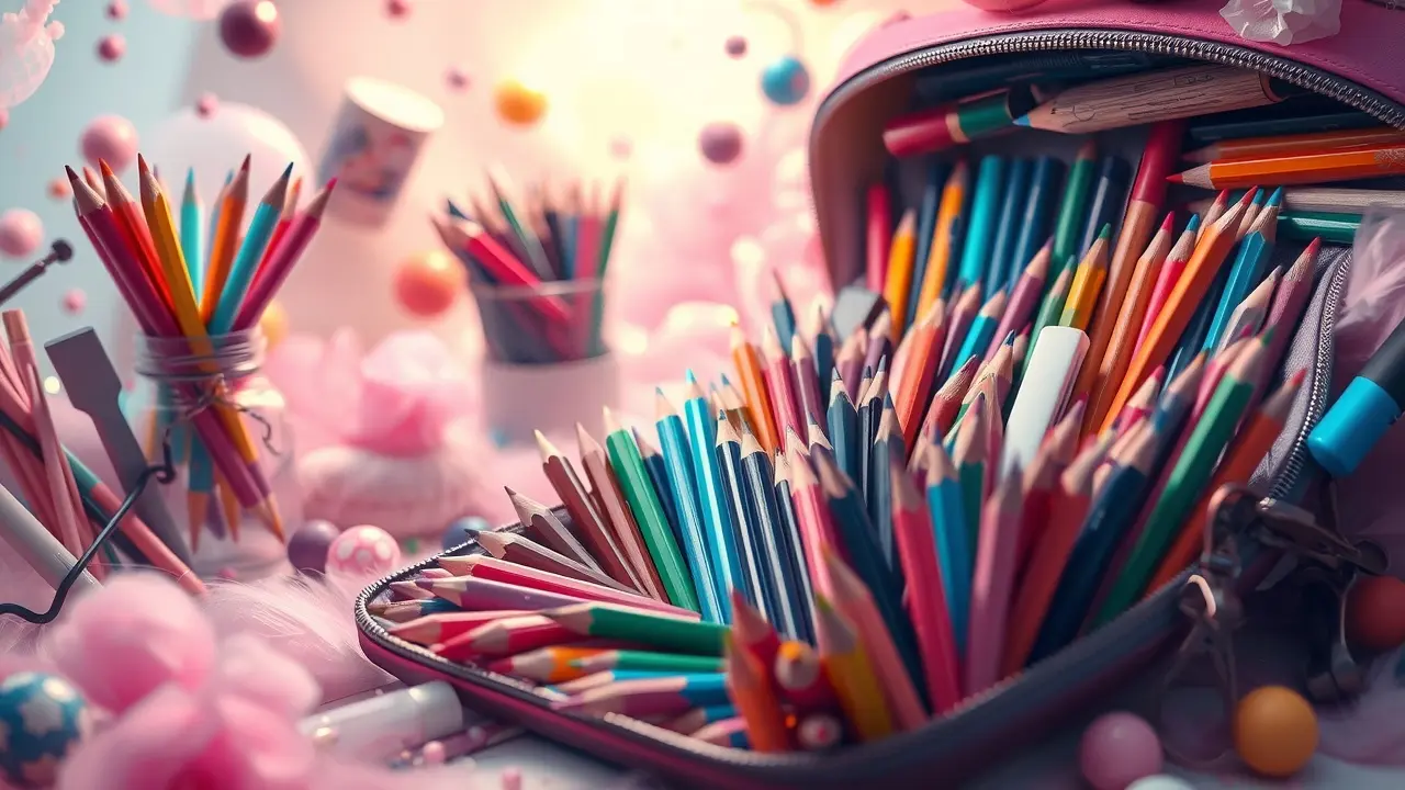 Sonhar com Estojo: Descubra os Significados Ocultos Estojo escolar cheio de lápis coloridos