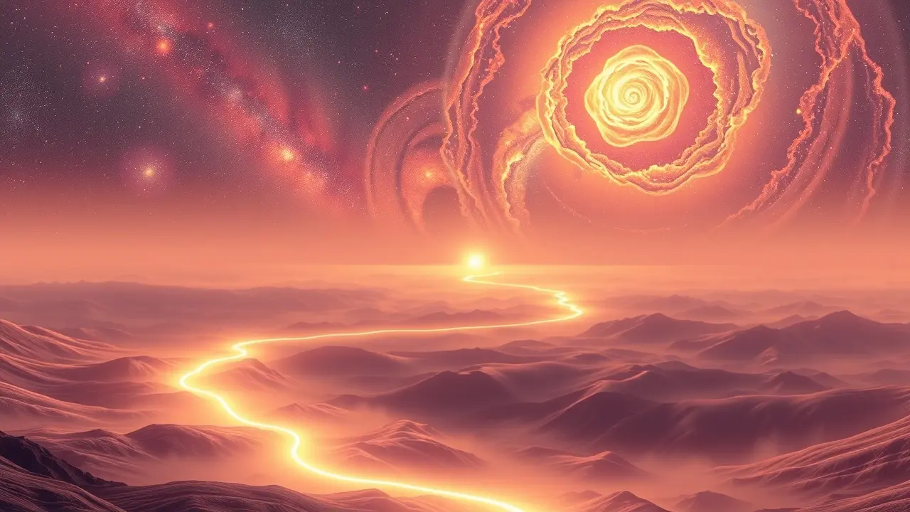 Significado de Sonhar com Eternidade: Uma Jornada Através do Tempo Paisagem etérea simbolizando a eternidade