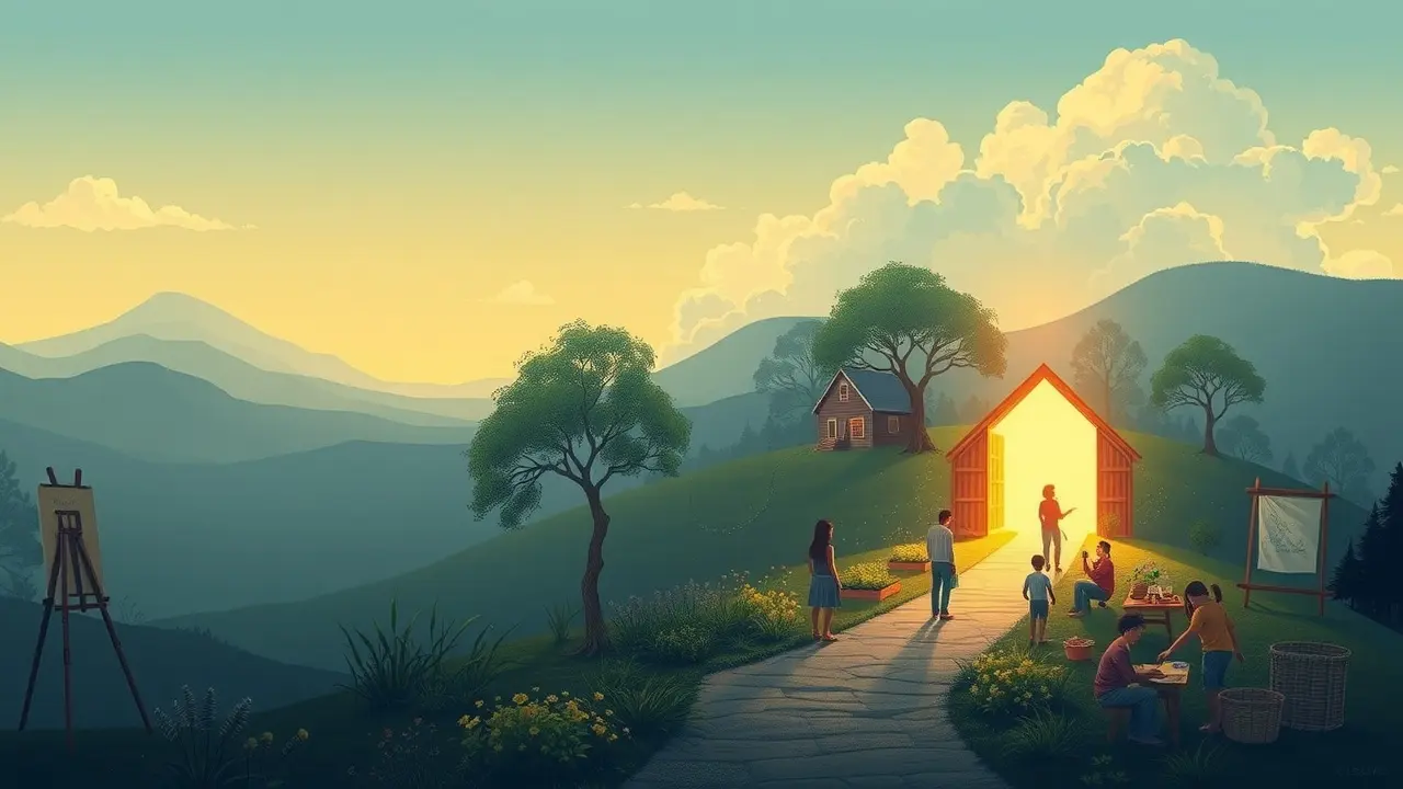 Sonho com eudaimonia simbolizando felicidade e propósito.