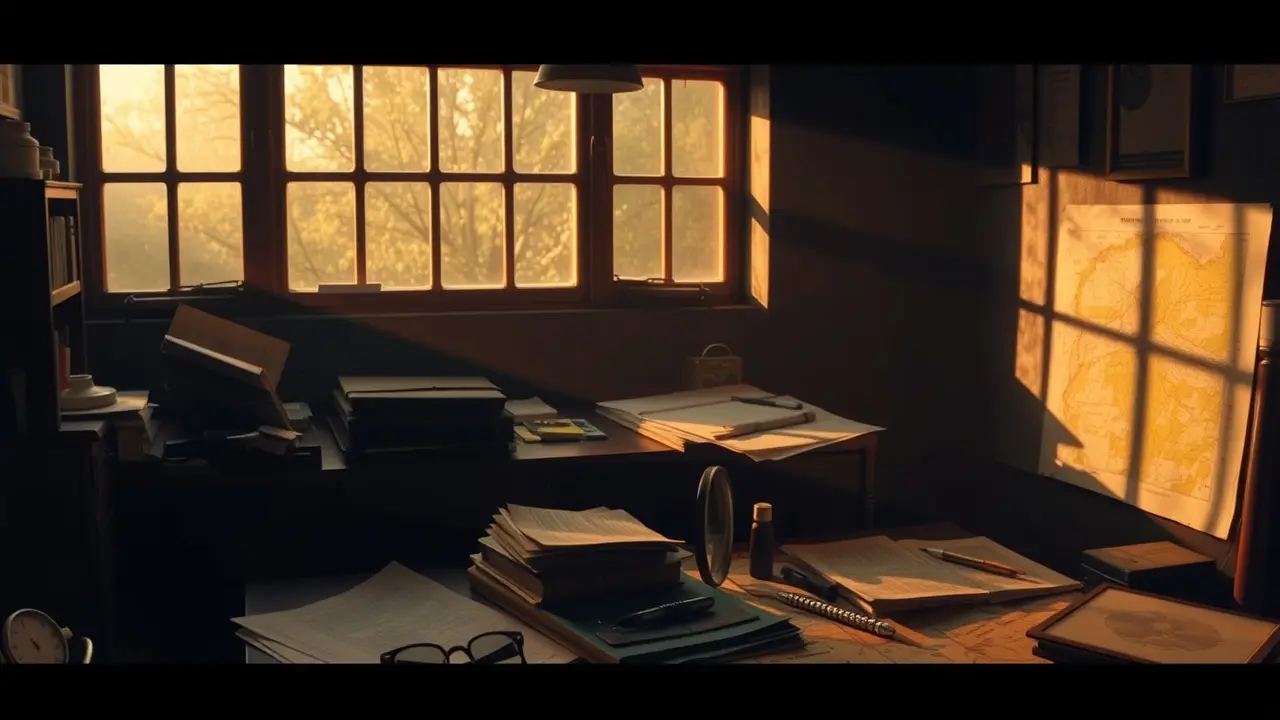 Sonhar com Evidência: Descubra os Significados Ocultos Escritório de detetive com evidências.