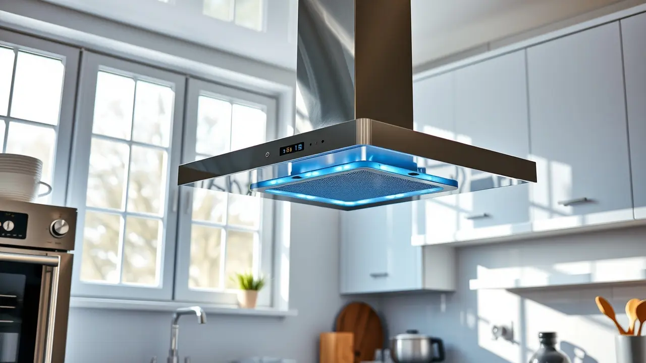 Significado de Sonhar com Exaustor: Descubra as Interpretações! Exaustor moderno em cozinha iluminada