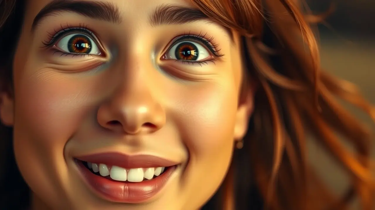 Mulher expressando excitação