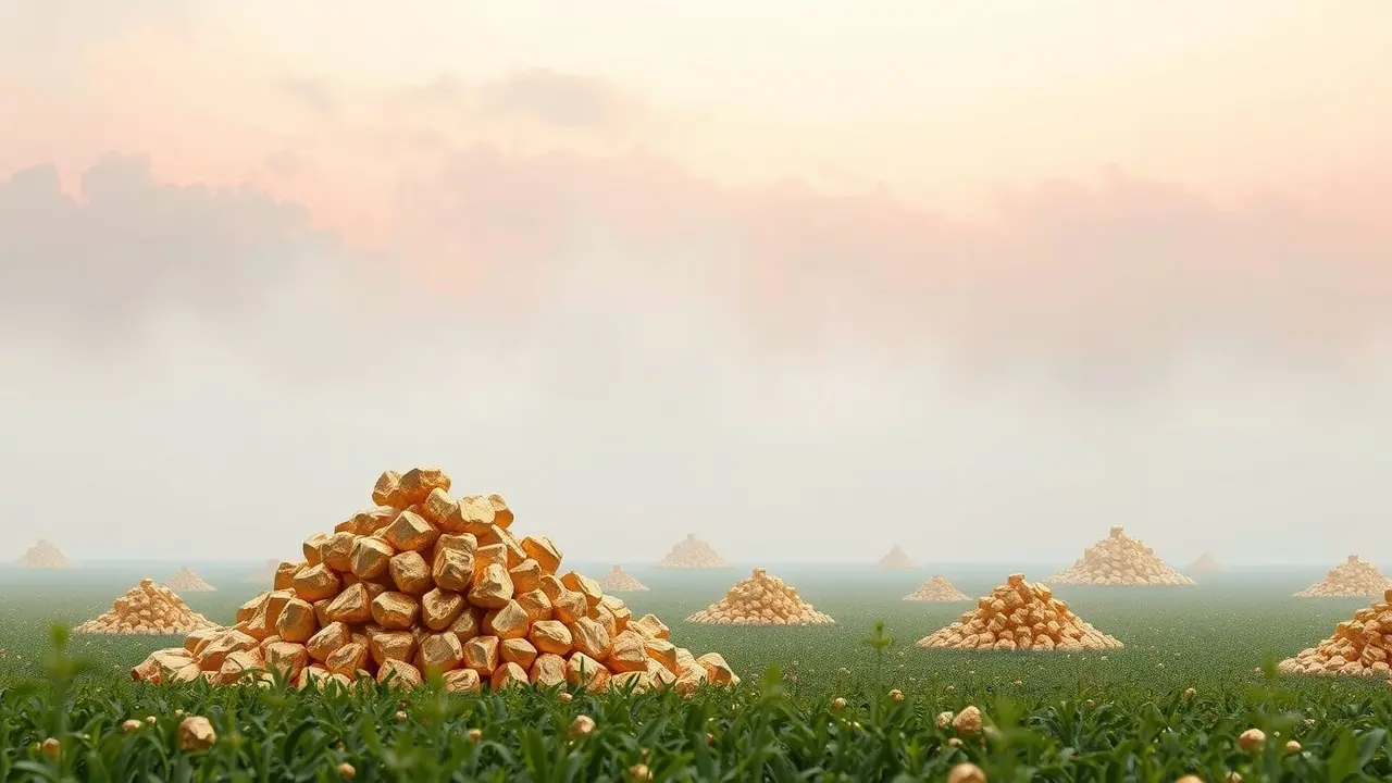 Sonho com excremento dourado representando riqueza.