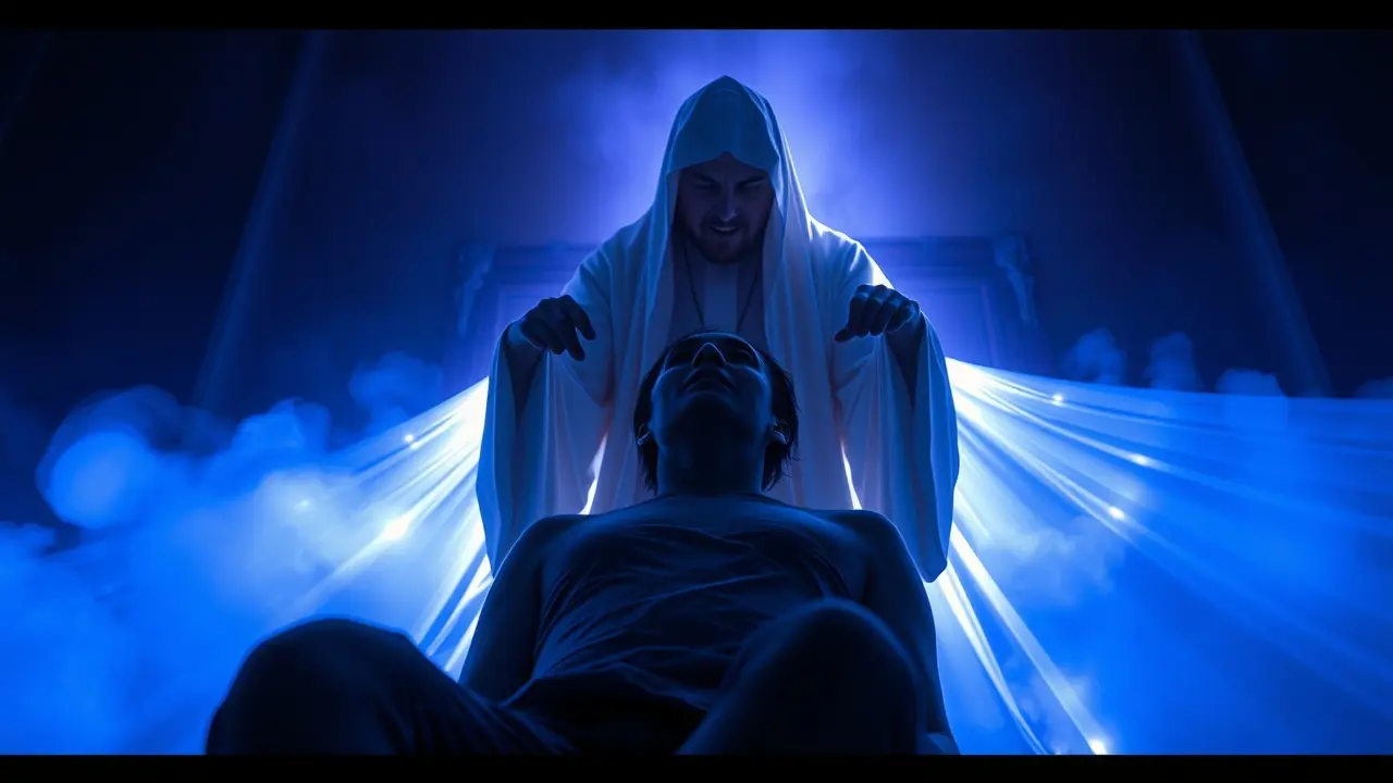 Pessoa sendo exorcizada em sonho