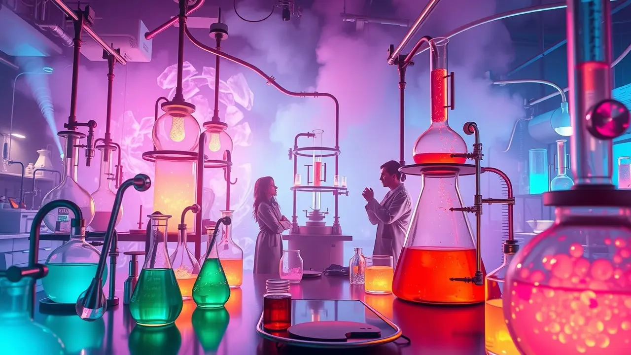 Sonho com experimento em laboratório surreal