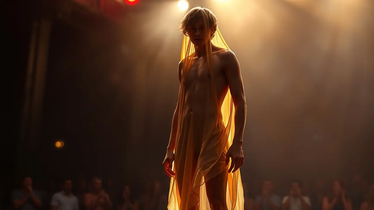 Significado de Sonhar com Exposição: Descubra as Mensagens Ocultas Pessoa vulnerável no palco, sonho com exposição.