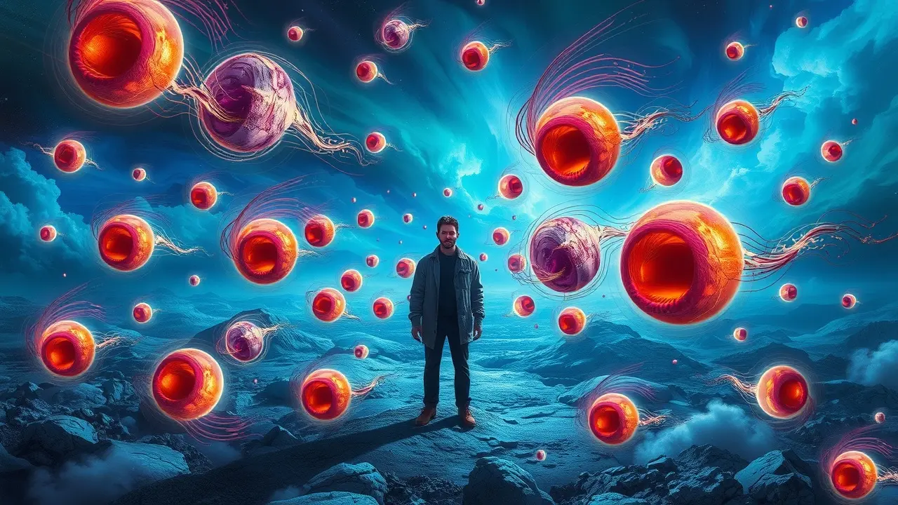 Sonho com falação: ondas sonoras coloridas.