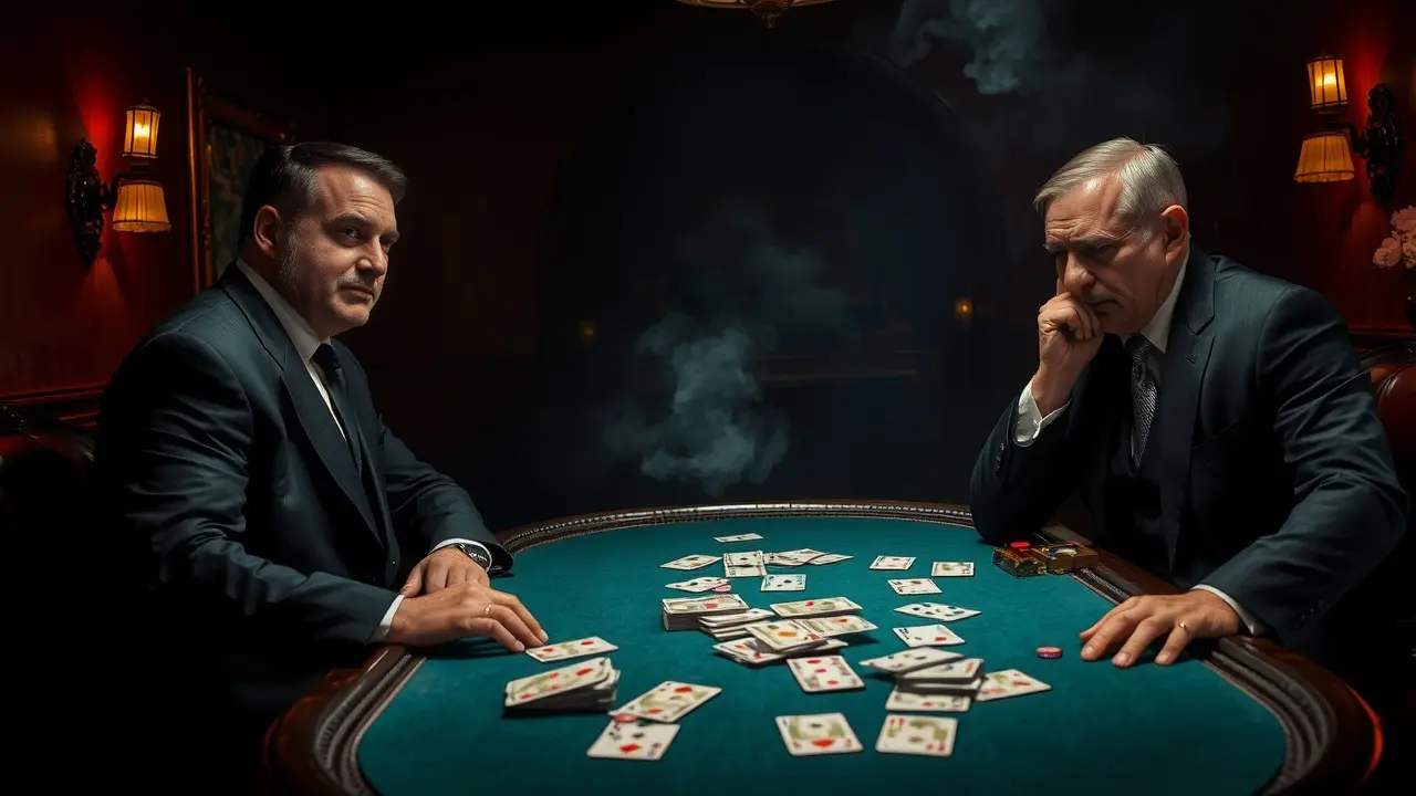 Sonhar com Falcatrua: Desvende os Significados e Interpretações Homem trapaceando em jogo de cartas