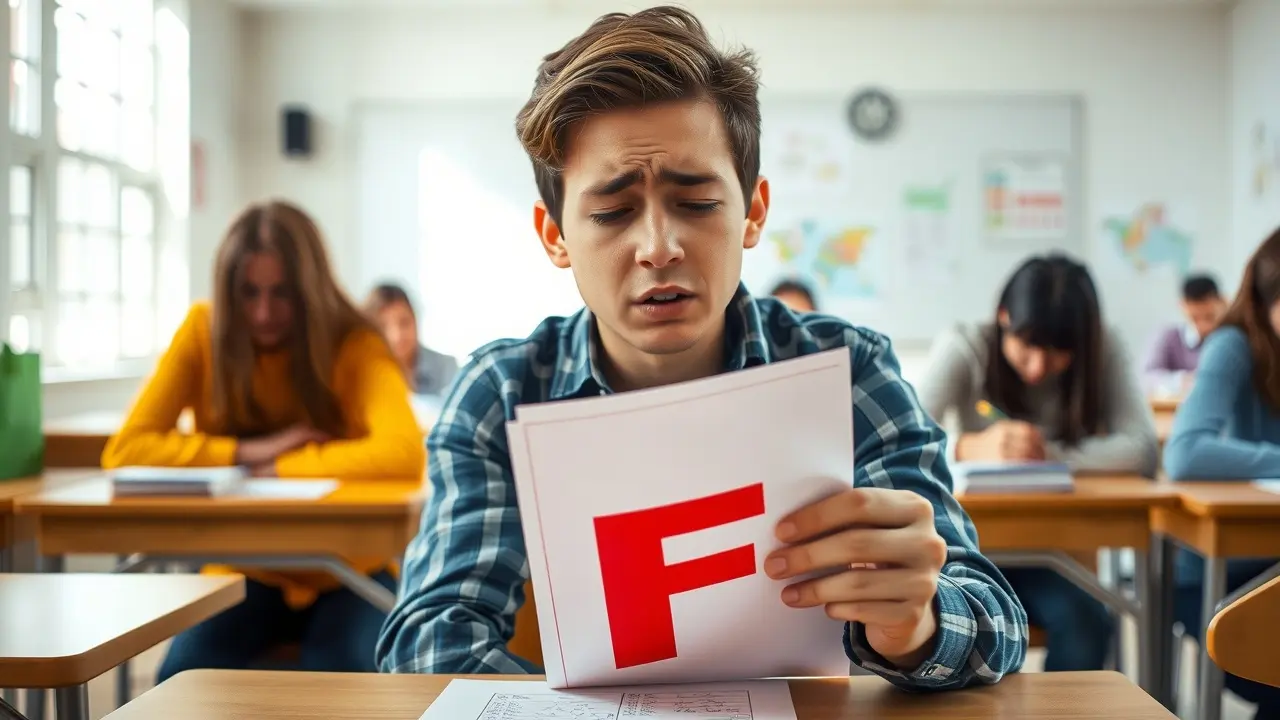 Sonhar com Falha: Descubra o Significado e a Interpretação Pessoa frustrada após falhar em um teste