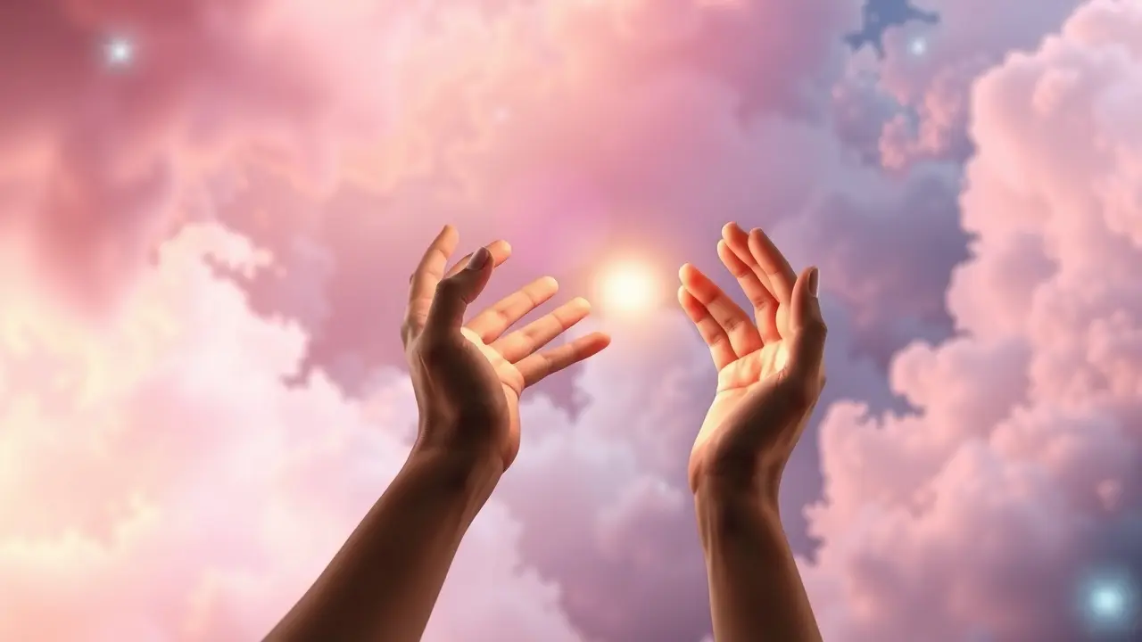 Mãos trocando um favor em sonho